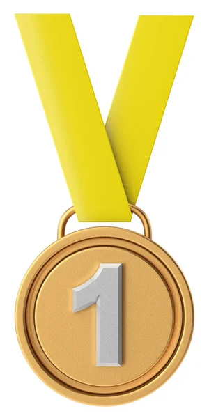 Medalha Ouro Número Ilustração — Fotografia de Stock