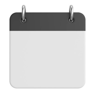 Boş takvim. Üç boyutlu takvim. 3B illüstrasyon.