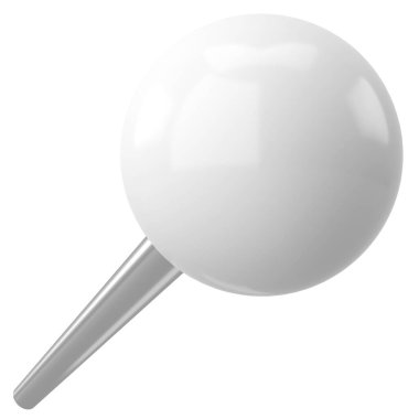 Pimi çek. Çizim iğnesi. Üç boyutlu pim. 3B illüstrasyon.