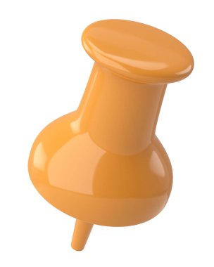 Pimi çek. Çizim iğnesi. Üç boyutlu pim. 3B illüstrasyon.