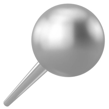 Pimi çek. Çizim iğnesi. Üç boyutlu pim. 3B illüstrasyon.