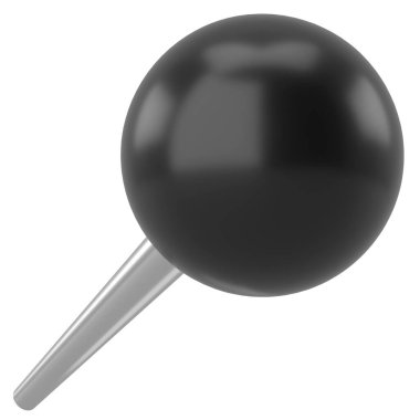 Pimi çek. Çizim iğnesi. Üç boyutlu pim. 3B illüstrasyon.