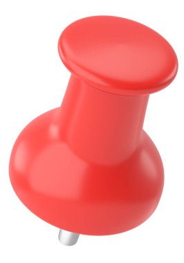 Pimi çek. Çizim iğnesi. Üç boyutlu pim. 3B illüstrasyon.