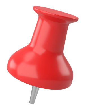 Pimi çek. Çizim iğnesi. Üç boyutlu pim. 3B illüstrasyon.