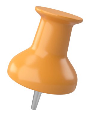 Pimi çek. Çizim iğnesi. Üç boyutlu pim. 3B illüstrasyon.