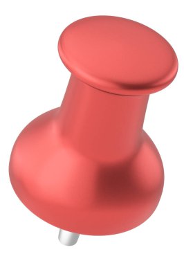 Pimi çek. Çizim iğnesi. Üç boyutlu pim. 3B illüstrasyon.