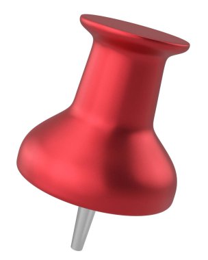 Pimi çek. Çizim iğnesi. Üç boyutlu pim. 3B illüstrasyon.