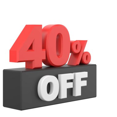 Yüzde 3D% 40 indirimli. % 40 indirimli. Kara Cuma indirimi.