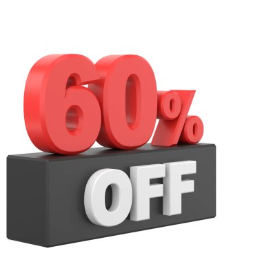 Yüzde 3D 60 indirimli. % 60 indirimli. Kara Cuma indirimi.