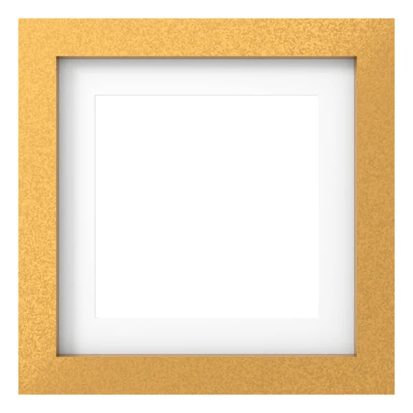 金相框3D正方形框架 3D装饰 — 图库照片