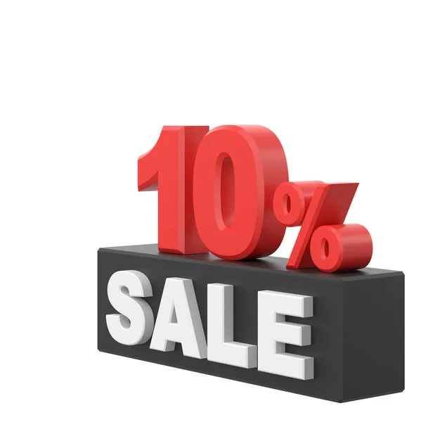 Dziesięć Procent Sprzedaży Sprzedaży Dekoracja Banerów Sprzedażowych — Zdjęcie stockowe