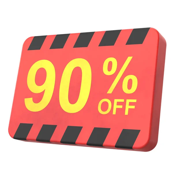Ninety Percent Sale Badge — Stock Photo, Image