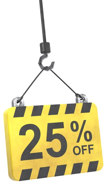Yüzde yirmi beş indirim. % 25 indirimli. İndirimli dekorasyon.