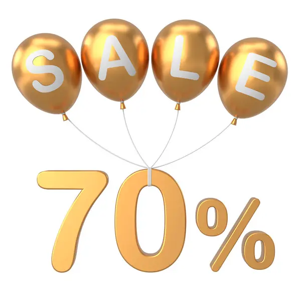 stock image 3D seventy percent sale. 70% sale. Sale banner decoration.