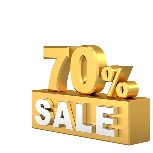 stock image 3D seventy percent sale. 70% sale. Sale banner decoration.