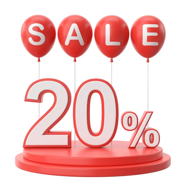 Twenty Percent Sale Sale Sale Decoration — Stock Photo, Image