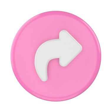 3 boyutlu paylaşım simgesi. Paylaş düğmesi. 3B öge.