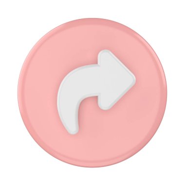 3 boyutlu paylaşım simgesi. Paylaş düğmesi. 3B öge.