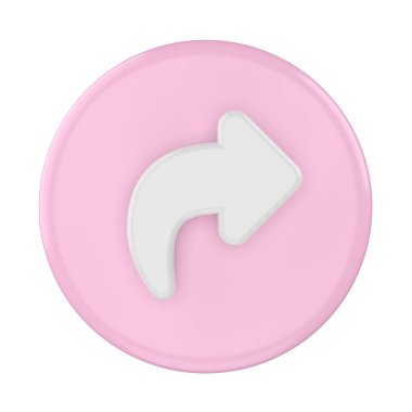 3 boyutlu paylaşım simgesi. Paylaş düğmesi. 3B öge.