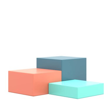 Ekran standı. Ürün podyumu. 3B illüstrasyon.