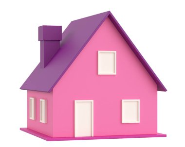 Üç boyutlu ev. Üç boyutlu ev. 3B illüstrasyon.