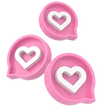 3D, ikon gibi. 3B illüstrasyon.