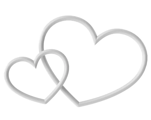 Couple Heart Heart Line Art Illustration — Stock Photo, Image