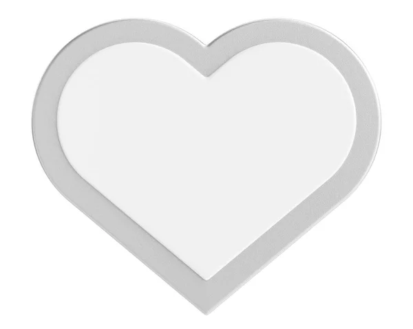 情人节卡片 心脏框架 3D插图 — 图库照片#