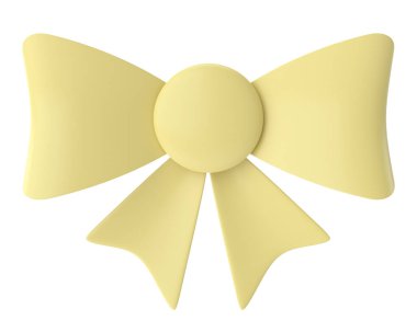 Kurdele. Üç boyutlu yay. 3B illüstrasyon.