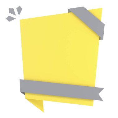 Satış afişi süslemesi. Boş afiş. 3B illüstrasyon.