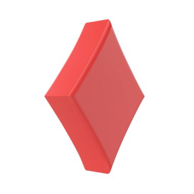 Elmaslar. 3 boyutlu iskambil simgesi. 3B illüstrasyon.