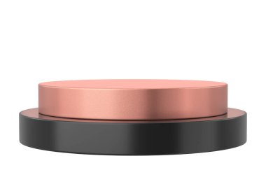 Ürün sergisi. Ürün podyumu. 3B illüstrasyon.