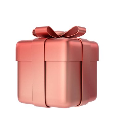 Hediye kutusu. 3 Boyutlu Noel ögesi.