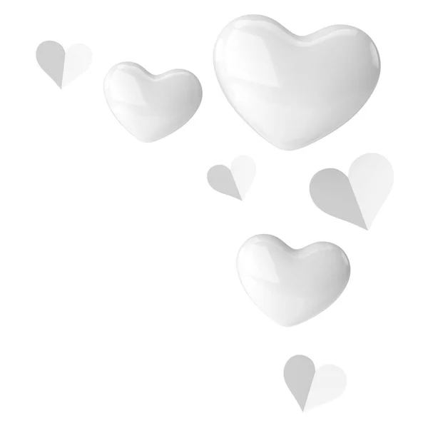 Hartvorm Valentijnsversiering Illustratie — Stockfoto