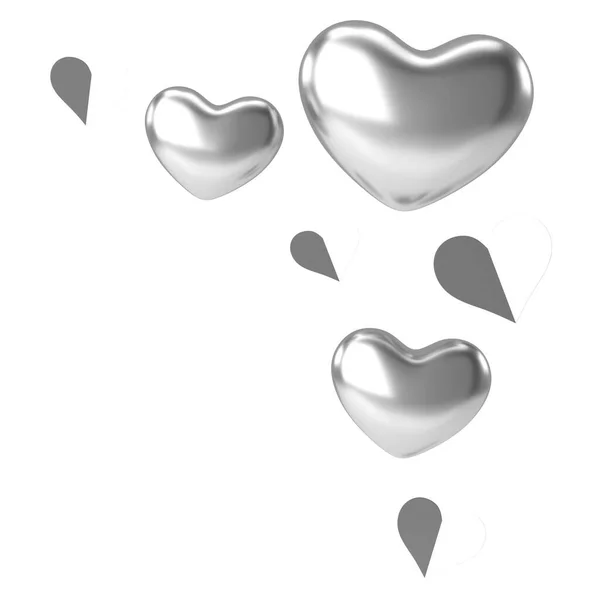 Hartvorm Valentijnsversiering Illustratie — Stockfoto