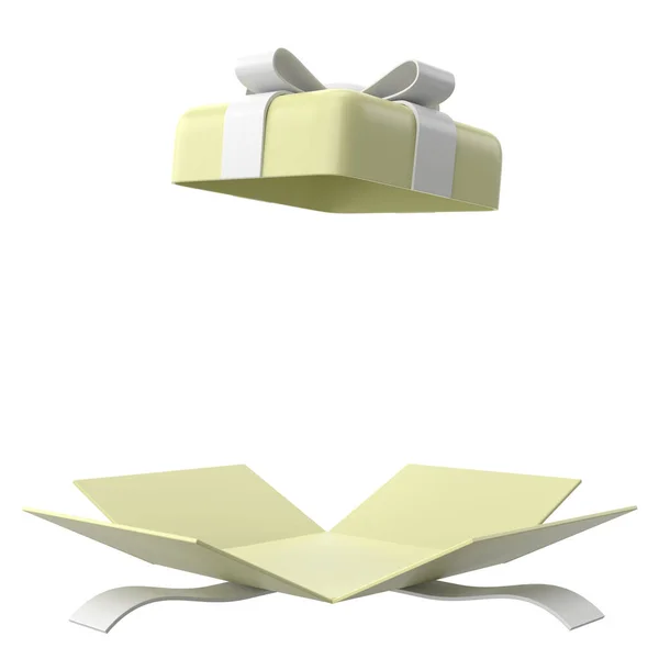 stock image Opened Gift Box. 3D gift box. 3D illustration.