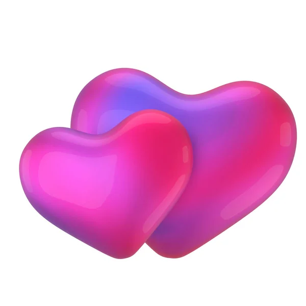 Paar Herz Herzstück Illustration — Stockfoto