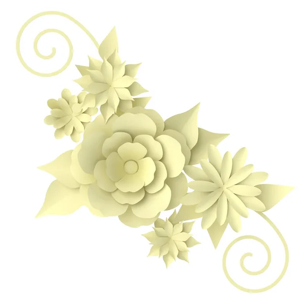 Цветок Бумажный Цветок Иллюстрация — стоковое фото