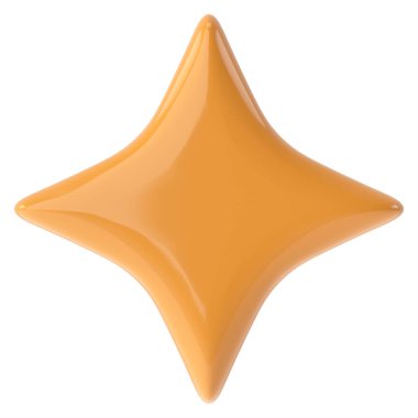 Yıldız patlaması. Üç boyutlu yıldız. Spangle etkisi. 3B illüstrasyon.