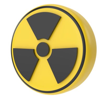 Uyarı işareti. Tehlikeli bir işaret. 3B illüstrasyon.