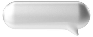 Konuşma balonu. Sohbet balonu. Mesaj kutusu. 3B illüstrasyon.