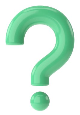 Soru işareti işareti. 3B soru işareti.