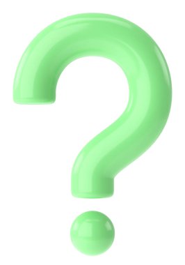 Soru işareti işareti. 3B soru işareti.