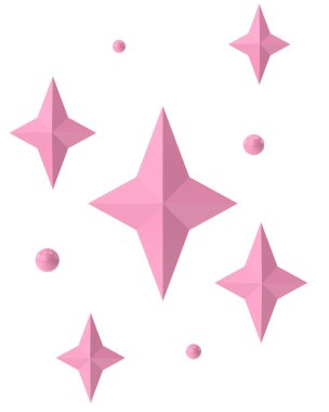 Parıltı etkisi. 3B illüstrasyon.