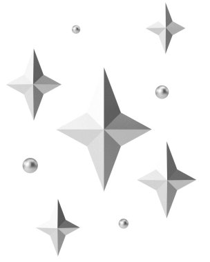 Parıltı etkisi. 3B illüstrasyon.