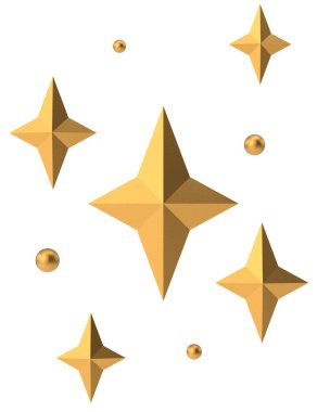 Parıltı etkisi. 3B illüstrasyon.