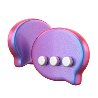 Canlı sohbet simgesi. 3B öge.