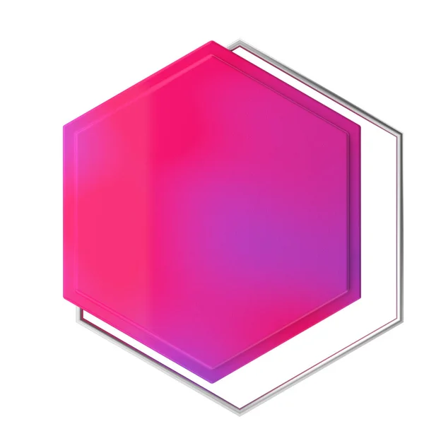 六角形の形 3Dイラスト — ストック写真