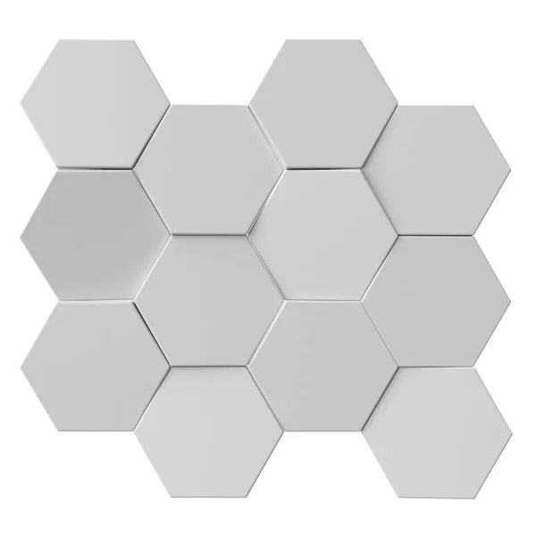 六角形の形 三次元六角形 — ストック写真