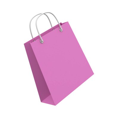 Alışveriş çantası. Kese kağıdı. 3B öge.